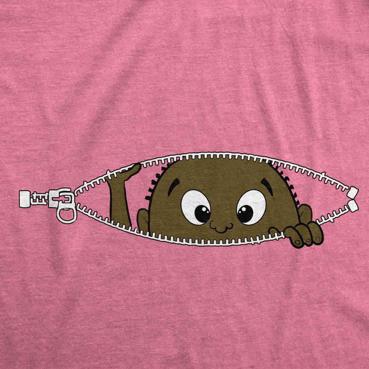 African American Peeking Baby Maternity T Shirt