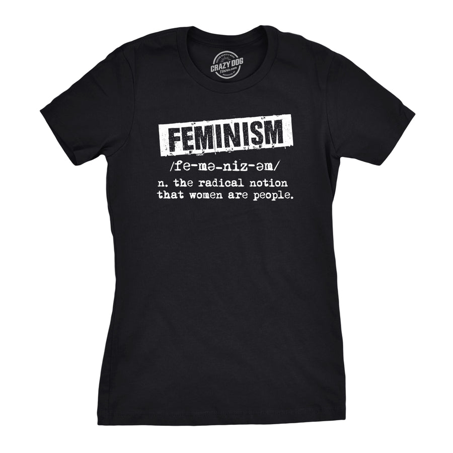 Funny Black Feminist Definition Womens T Shirt Nerdy Political Tee