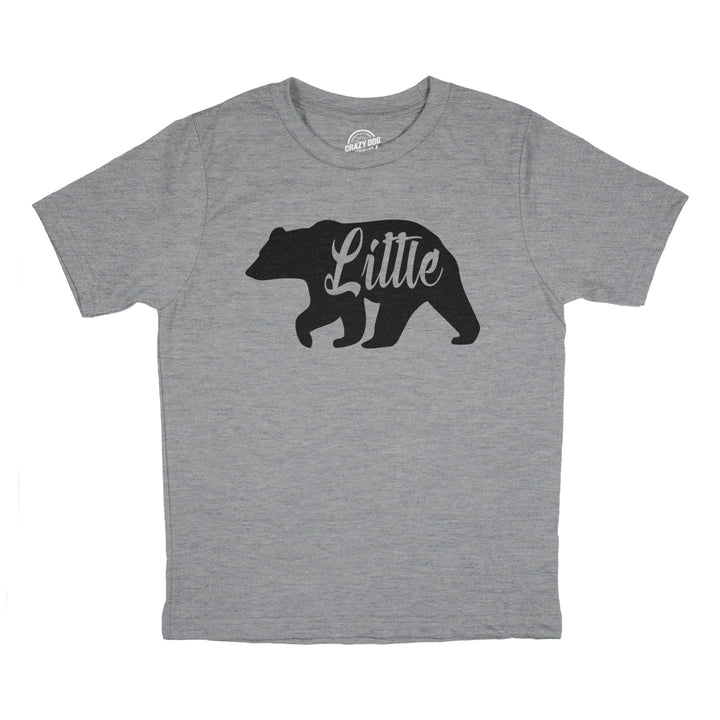 Funny Light Heather Grey Little Bear Toddler T Shirt Nerdy Animal Tee