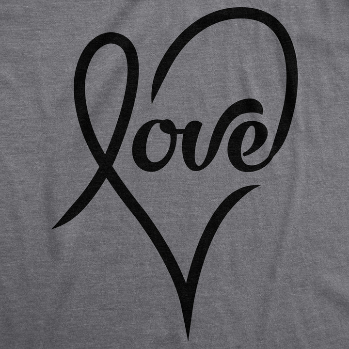 Love Cursive Heart Women's T Shirt