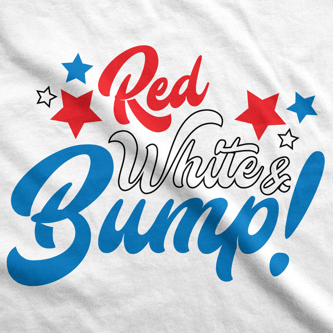 Red White And Bump Maternity T Shirt