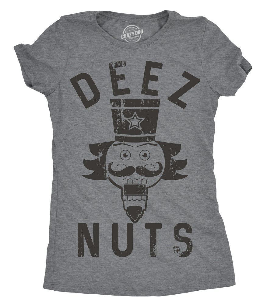 Funny Deez Nuts Womens T Shirt Nerdy Christmas Tee