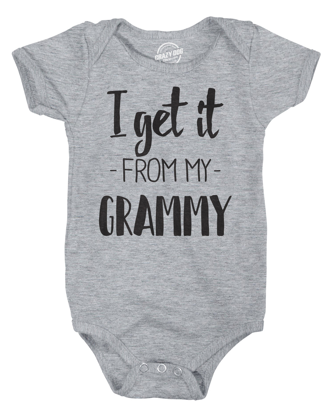 Funny Light Heather Grey Onesie Nerdy Grandmother Tee