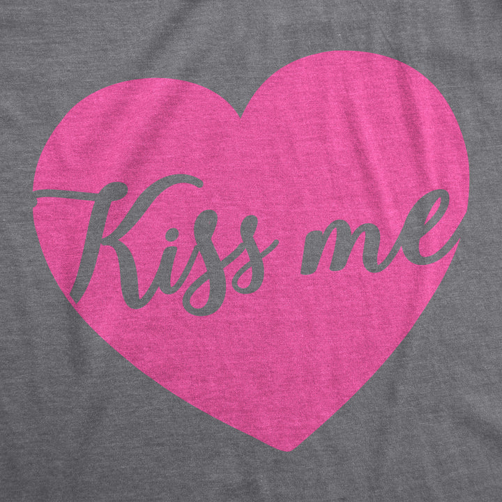 Kiss Me Script Heart Women's T Shirt