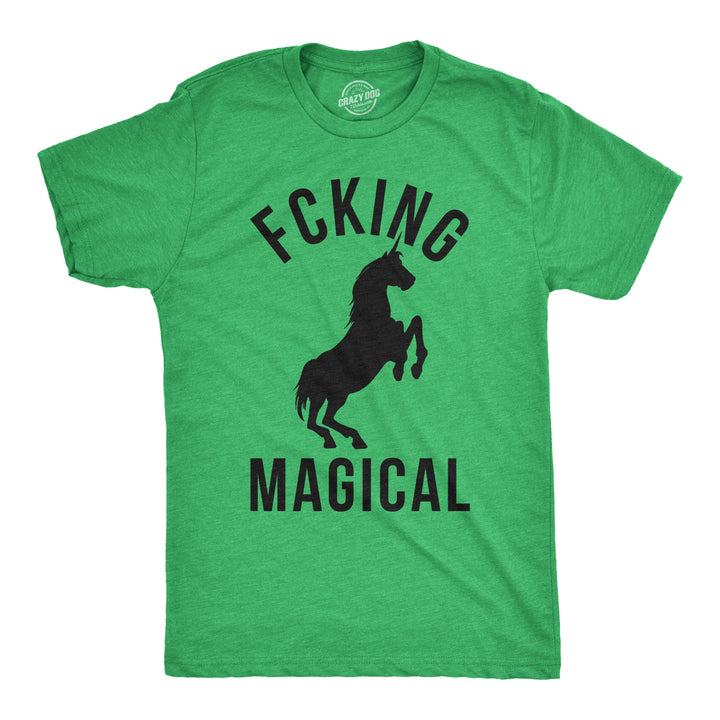 Funny Heather Green Fcking Magical Mens T Shirt Nerdy Tee