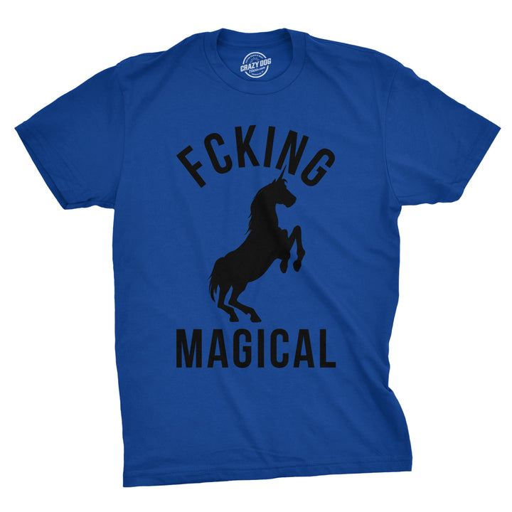 Funny Heather Royal Fcking Magical Mens T Shirt Nerdy Unicorn Retro Tee