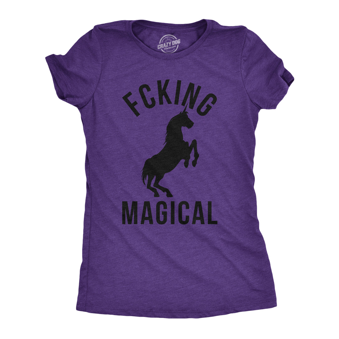 Funny Heather Purple Fcking Magical Womens T Shirt Nerdy Tee