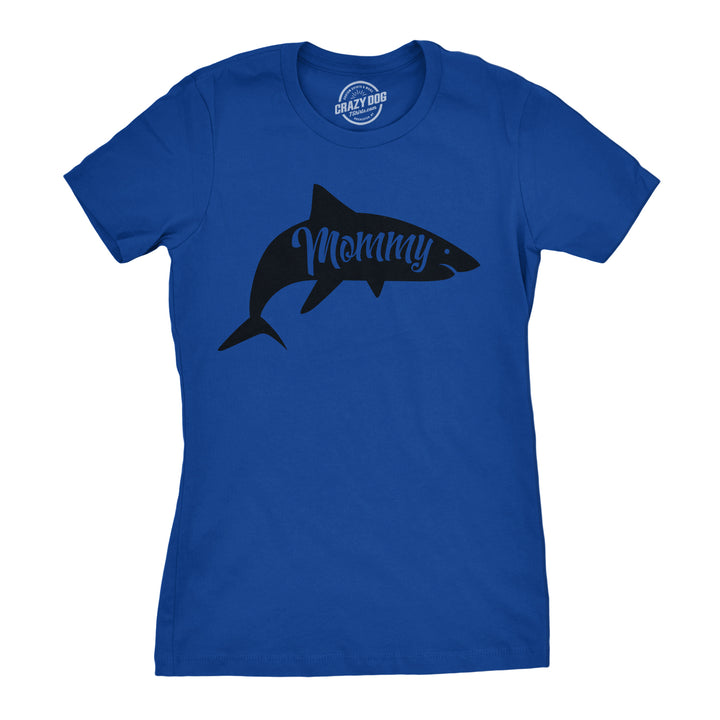 Funny Heather Royal - Mommy Shark Mommy Shark Womens T Shirt Nerdy Mother's Day Shark Week Tee