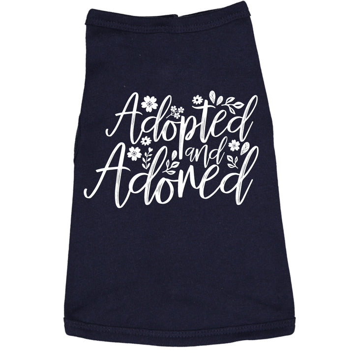 Funny Navy Adopted And Adored Dog Shirt Nerdy Dog Tee