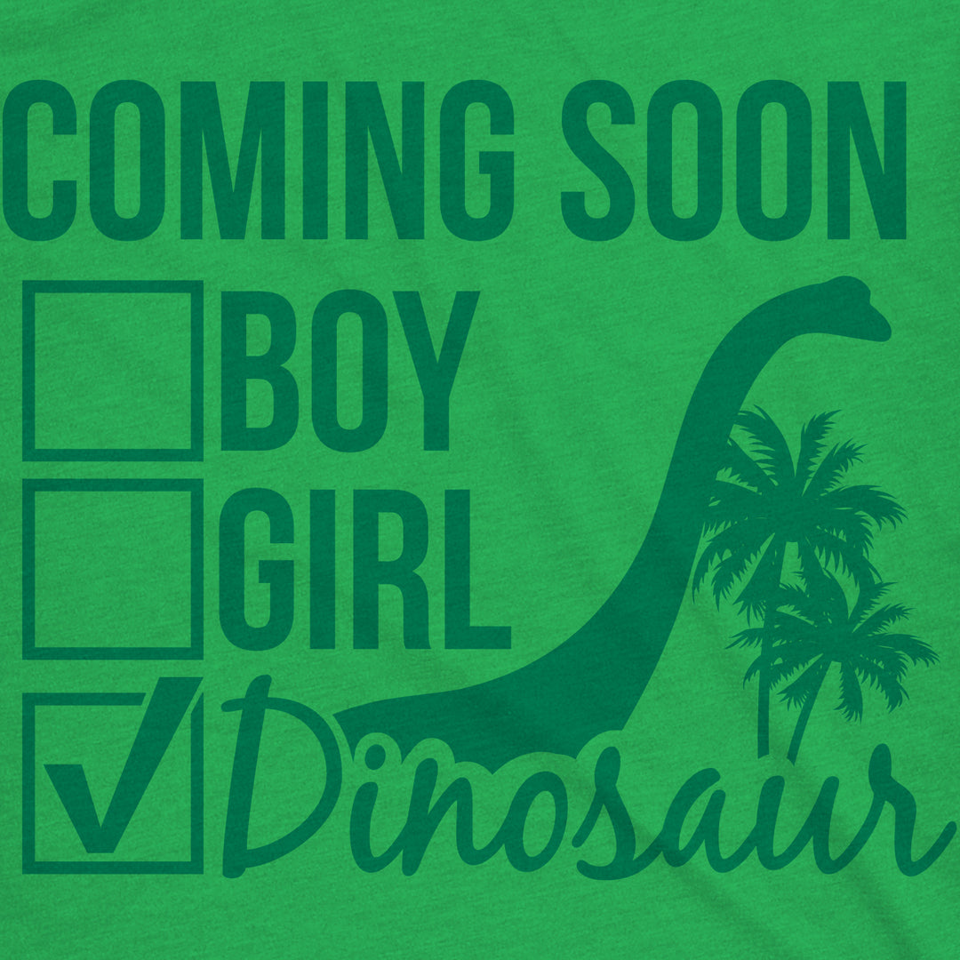 Coming Soon: Dinosaur Maternity T Shirt