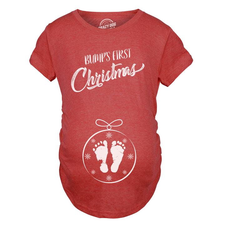 Bump's First Christmas Maternity T Shirt