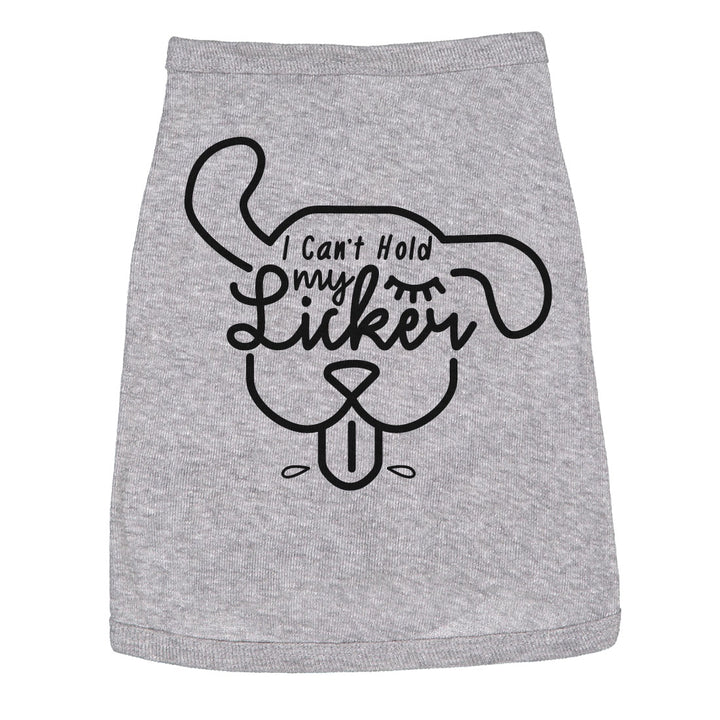 Funny Heather Grey I Can't Hold My Licker Dog Shirt Nerdy Dog Tee