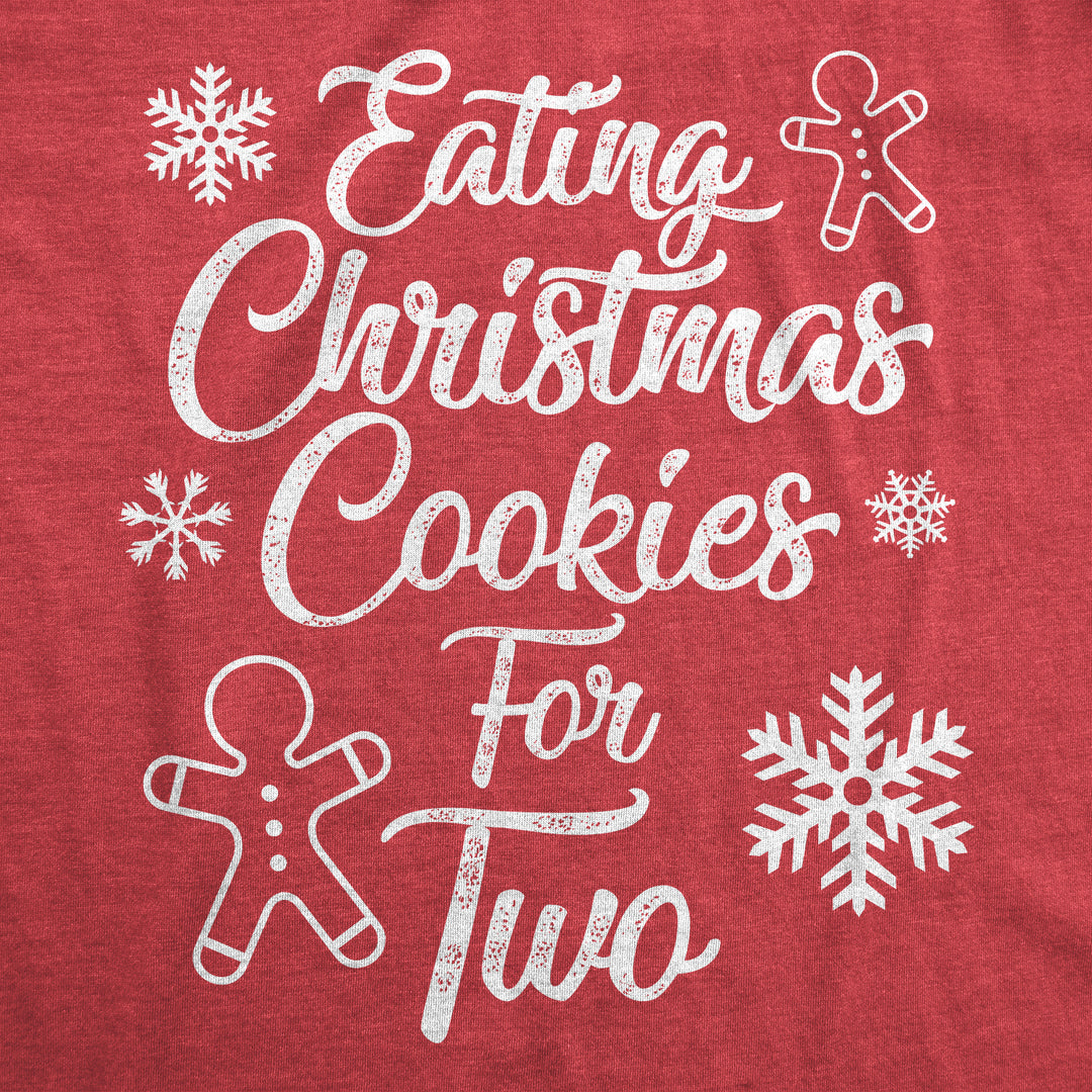 Eating Christmas Cookies For Two Maternity T Shirt