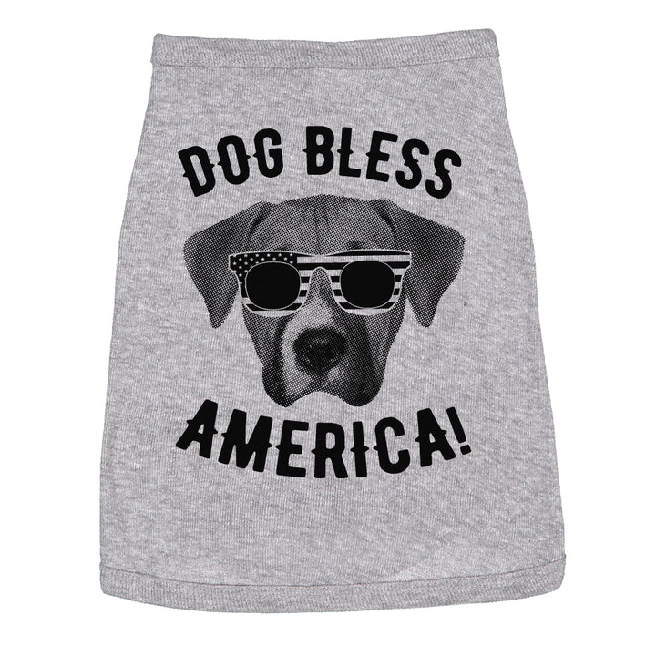 Funny Light Heather Grey Dog Shirt Nerdy Fourth of July Dog Tee