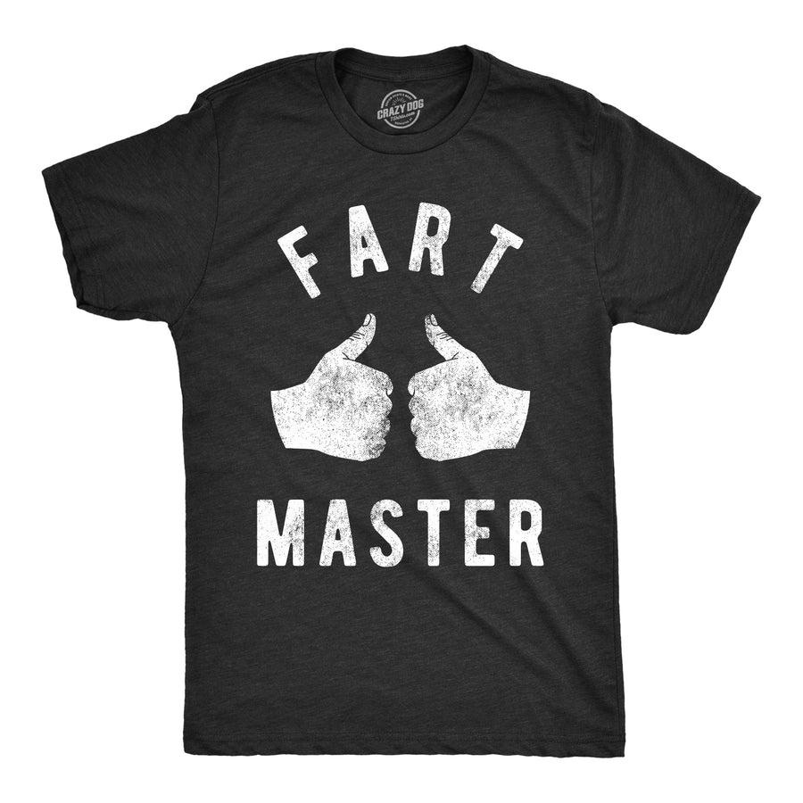 Funny Heather Black Fart Master Mens T Shirt Nerdy toilet Tee