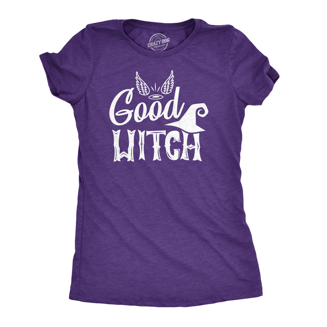 Funny Heather Purple Good Witch Womens T Shirt Nerdy Halloween TV & Movies Tee