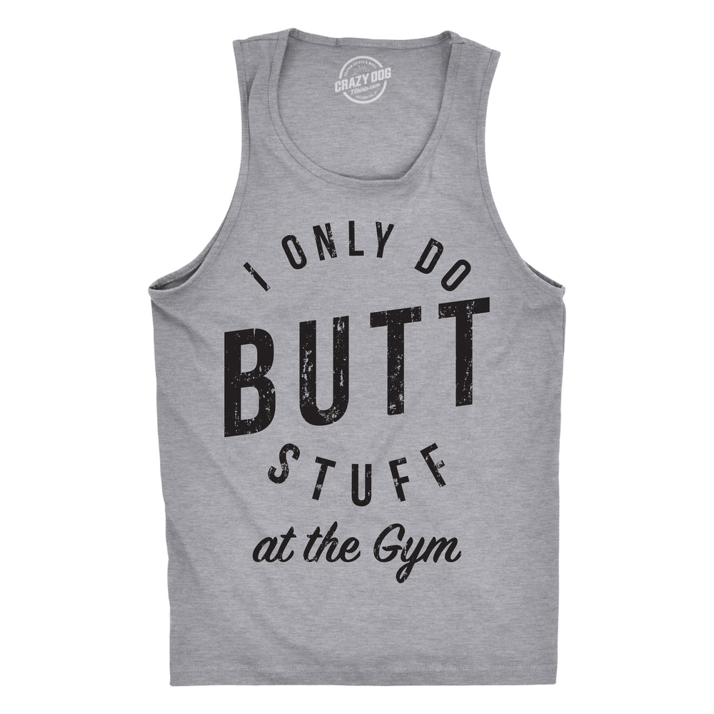 Funny Light Heather Grey Mens Tank Top Nerdy Fitness sex Tee