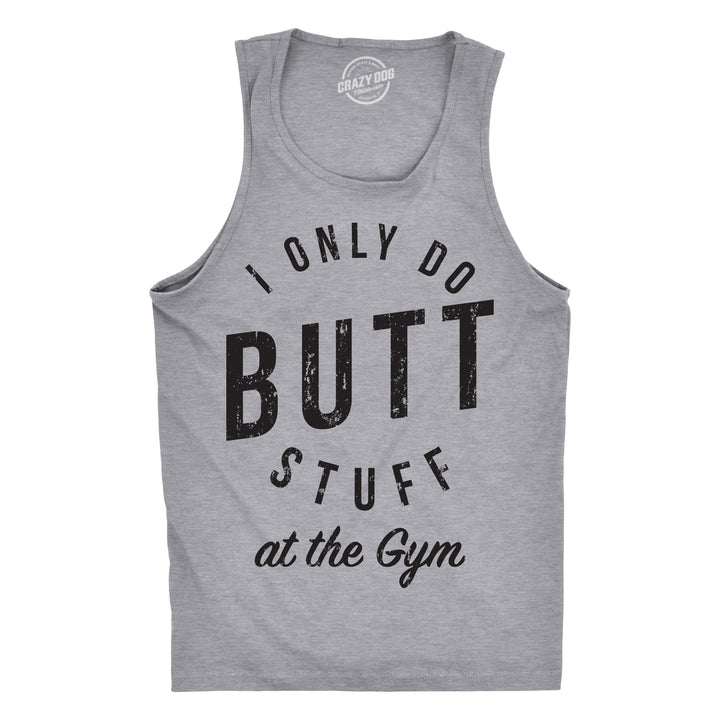 Funny Light Heather Grey Mens Tank Top Nerdy Fitness sex Tee