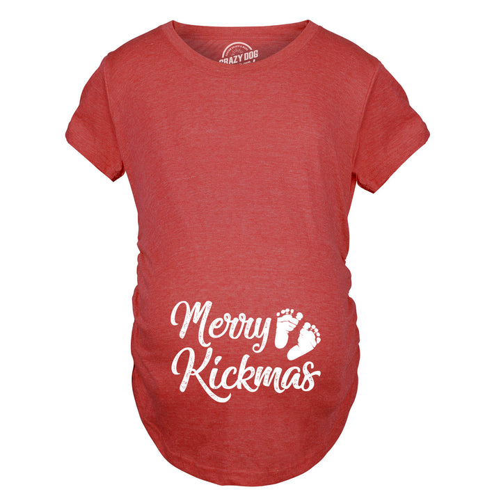 Merry Kickmas Maternity T Shirt