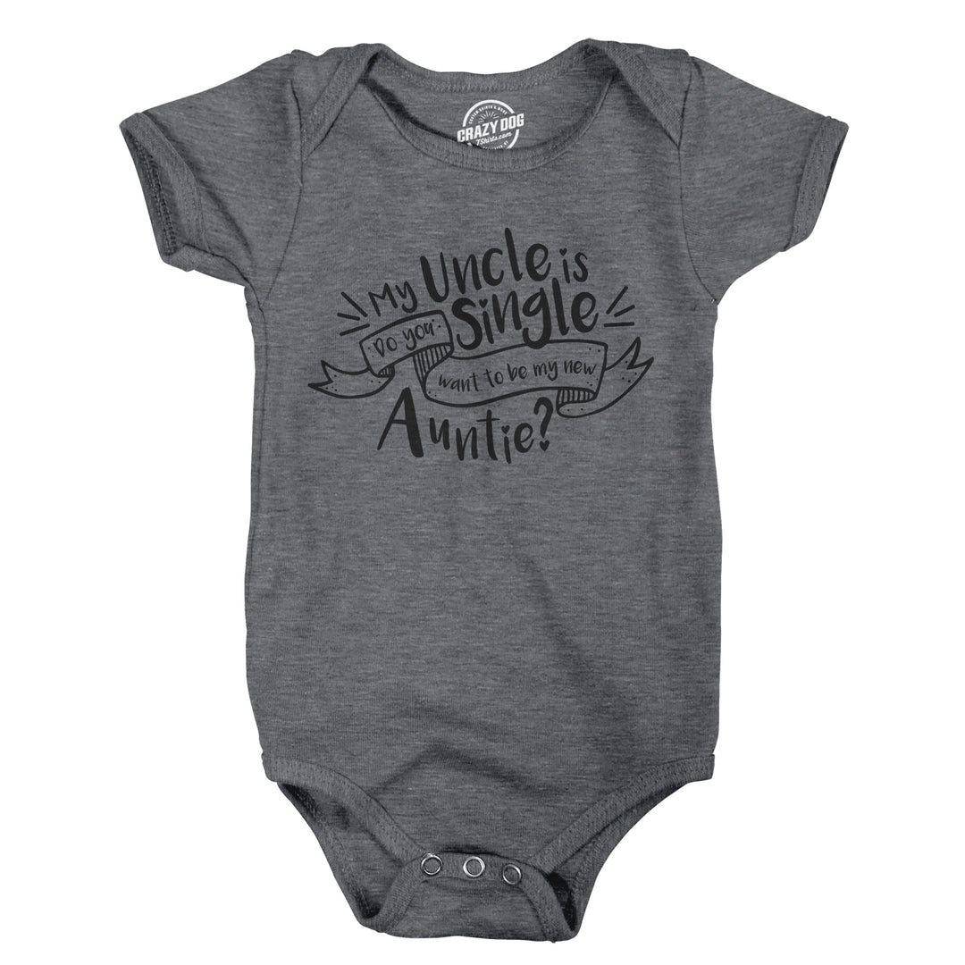 Funny Dark Heather Grey Onesie Nerdy Uncle Tee