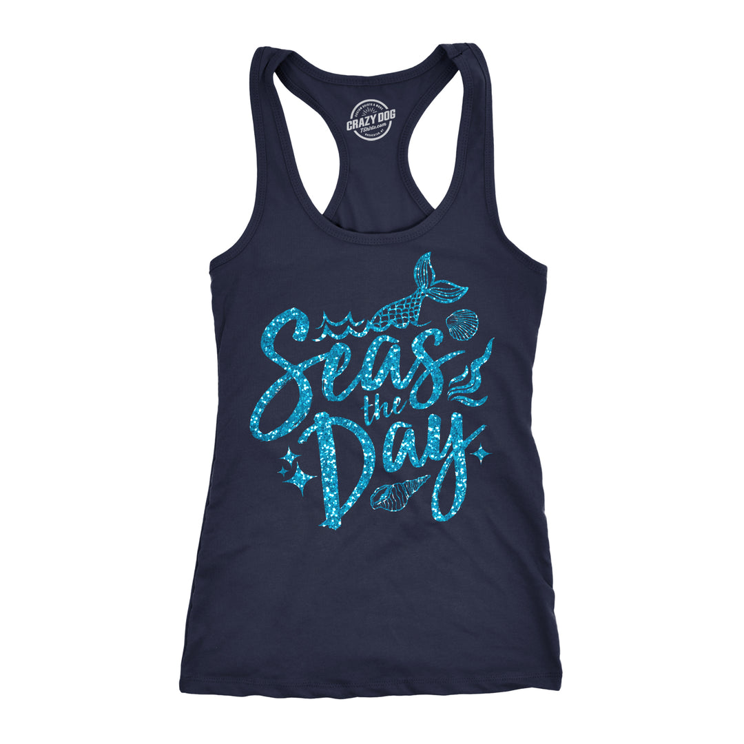 Funny Navy Seas The Day Womens Tank Top Nerdy vacation Tee