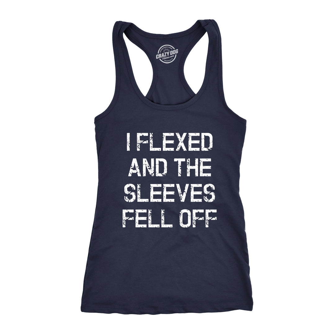 Funny Navy Womens Tank Top Nerdy Fitness Tee