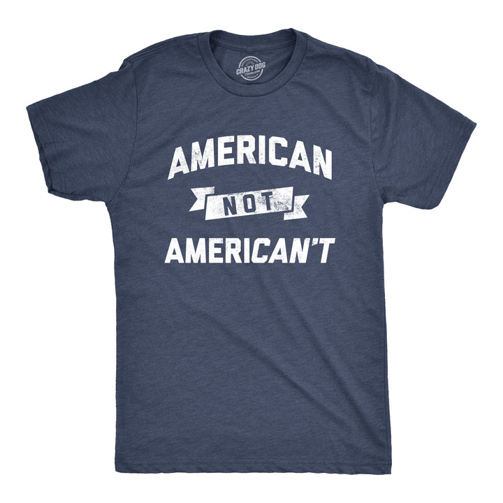 Funny Heather Navy - Americant American Not Americant Mens T Shirt Nerdy Shark Week Political Tee