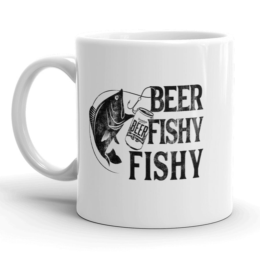 Funny White Beer Fishy Fishy Coffee Mug Nerdy fishing Tee