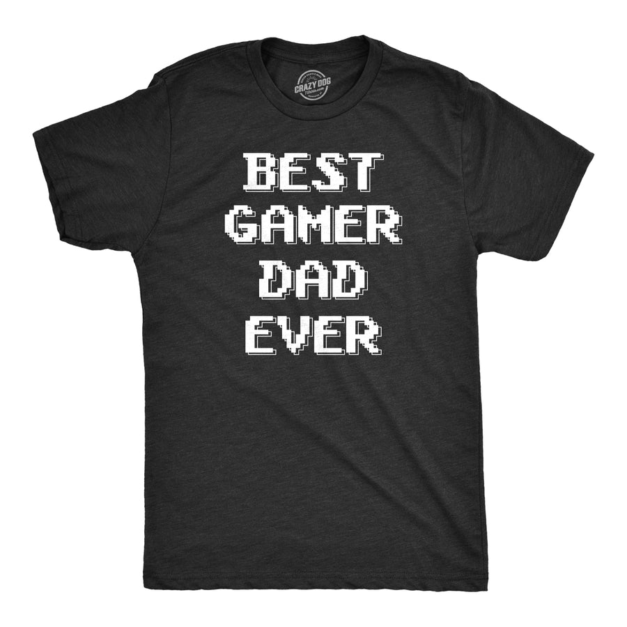 Funny Navy Best Gamer Dad Ever Mens T Shirt Nerdy Father's Day Video Games retro Tee