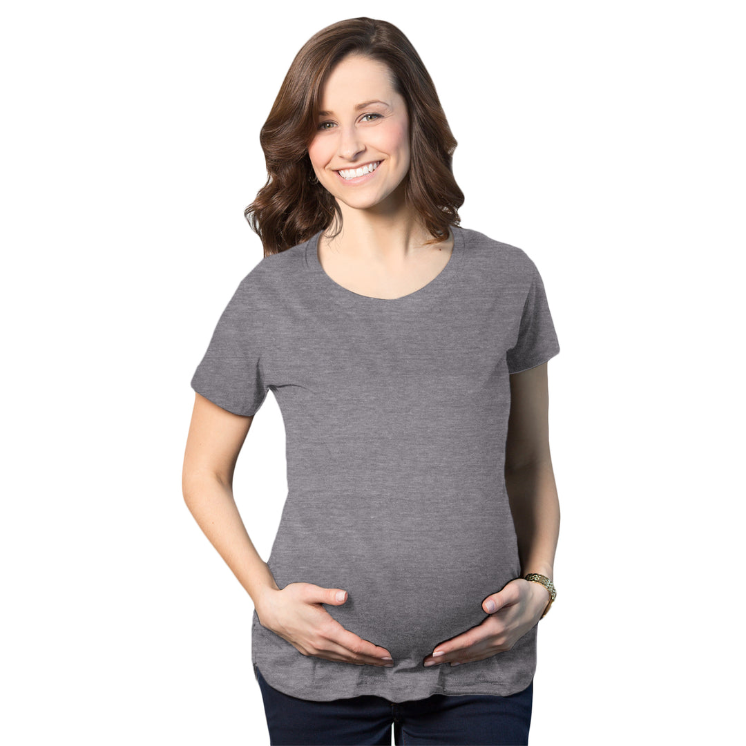 Funny Dark Heather Grey Maternity T Shirt Nerdy Tee