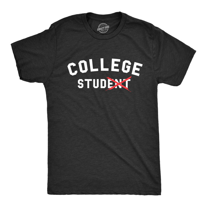 Funny Heather Black College Stud Mens T Shirt Nerdy Nerdy Tee