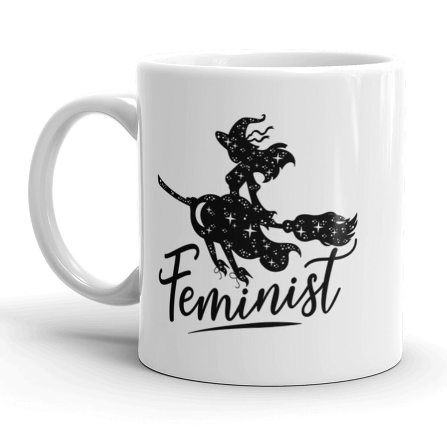 Funny White Feminist Witch Coffee Mug Nerdy Tee