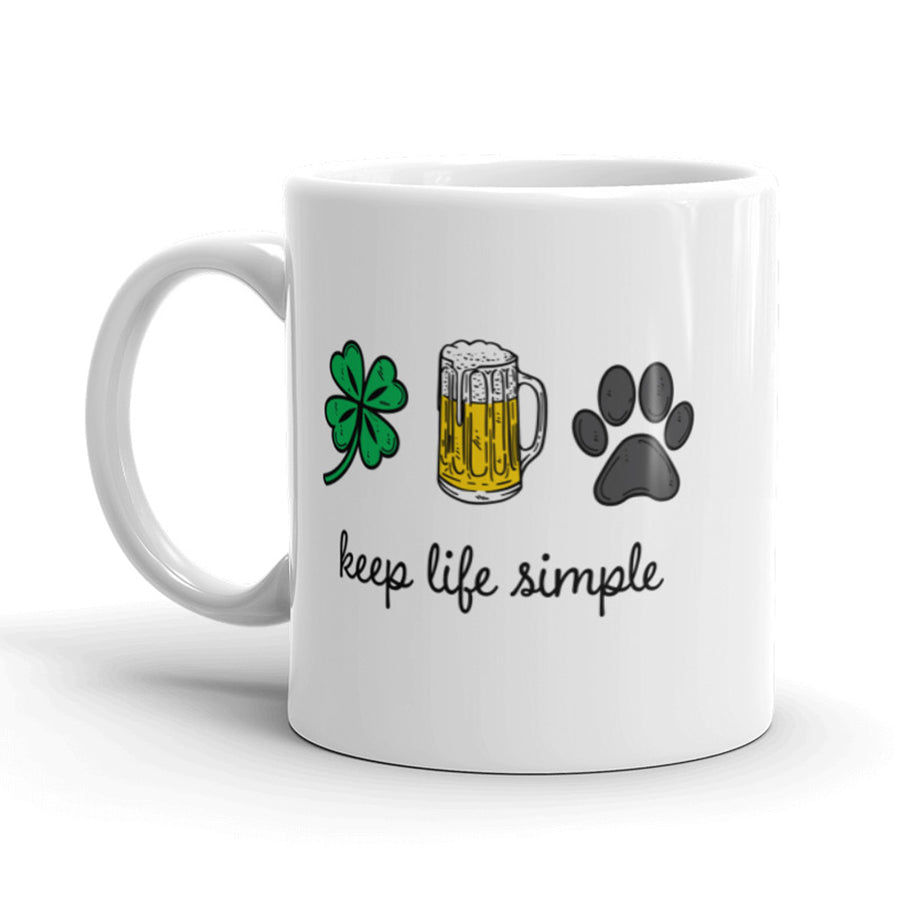 Funny White Keep Life Simple Coffee Mug Nerdy Tee