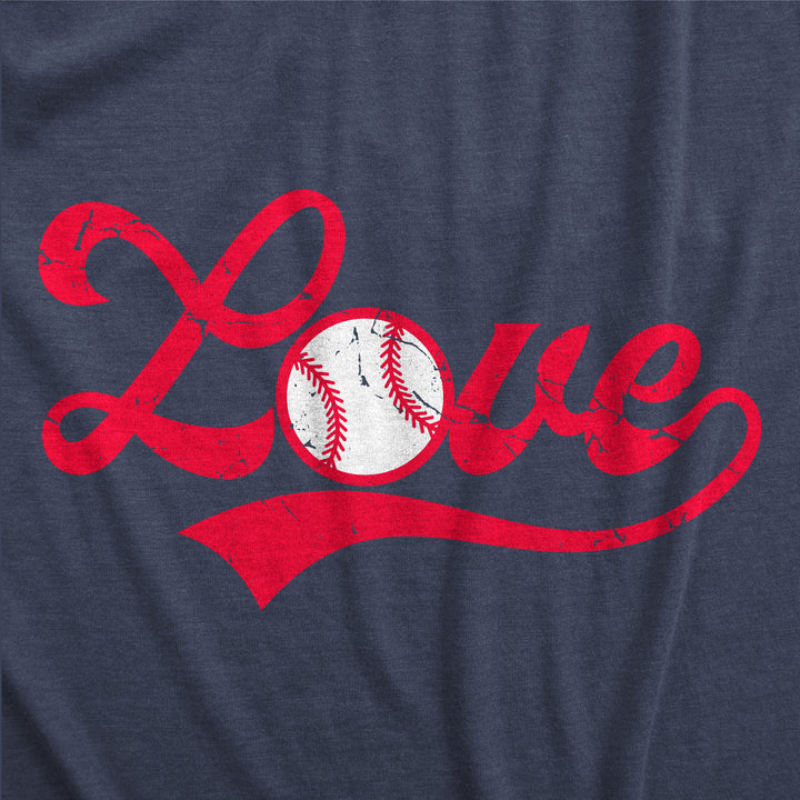 Love Baseball Script Women's T Shirt