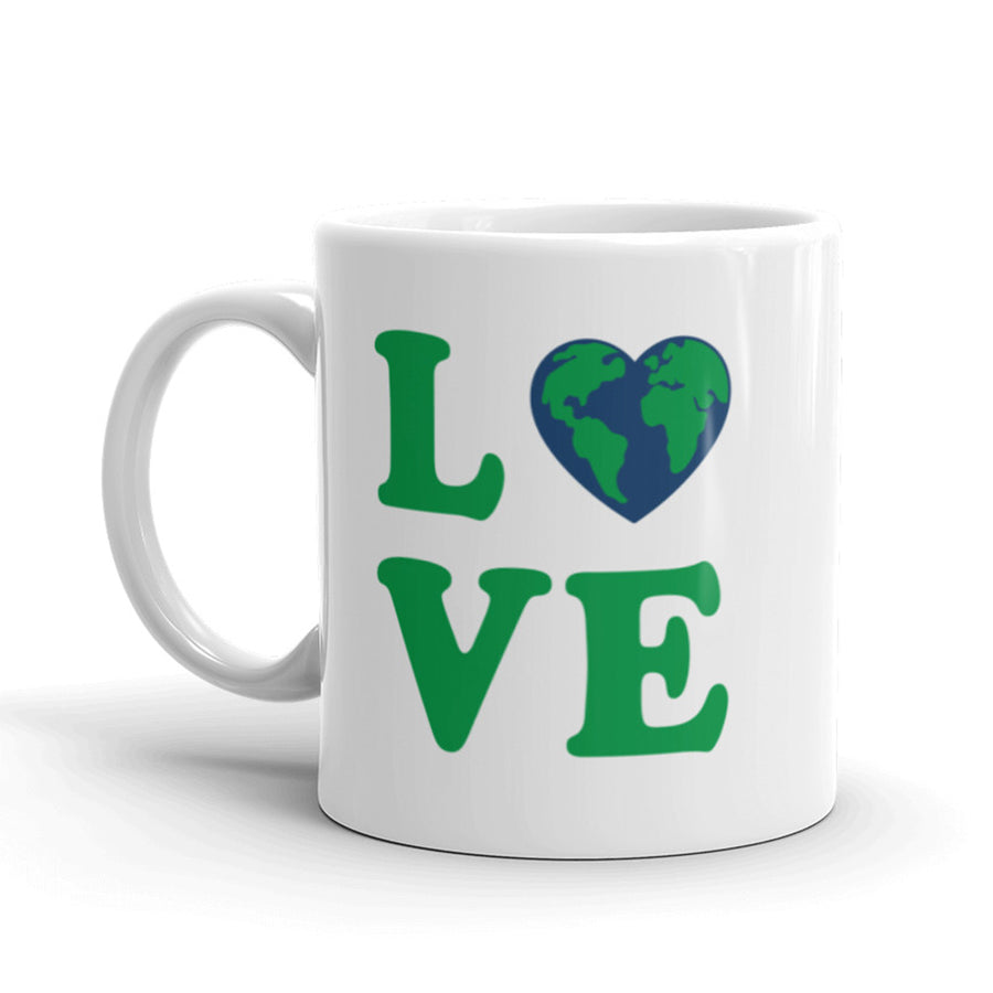 Funny White Love Planet Earth Coffee Mug Nerdy Tee