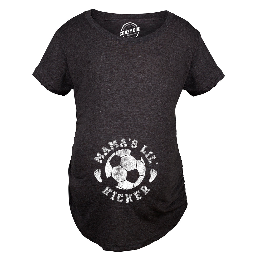 Mama's Little Kicker Soccer Maternity T Shirt