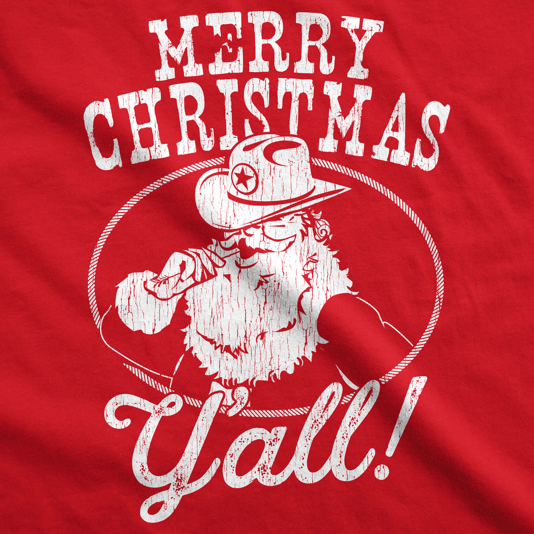 Merry Christmas Y'all Santa Men's T Shirt