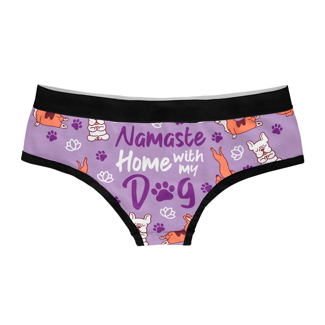 Namaste Home With My Dogs Hipster Underwear