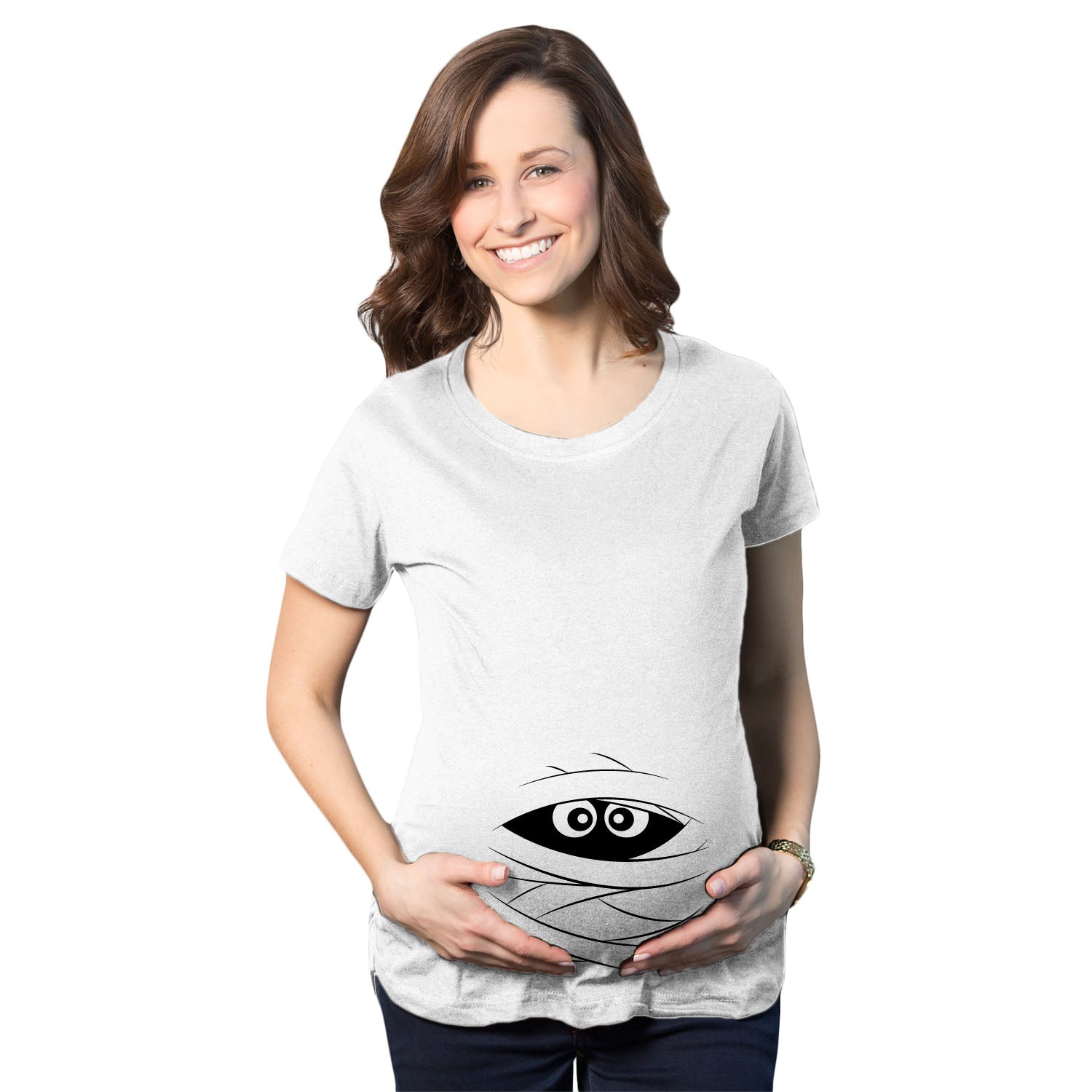 CafePress - Funny Peeking Baby September Maternity T Shirt - Cotton Maternity  T-shirt, Cute & Funny Pregnancy Tee 