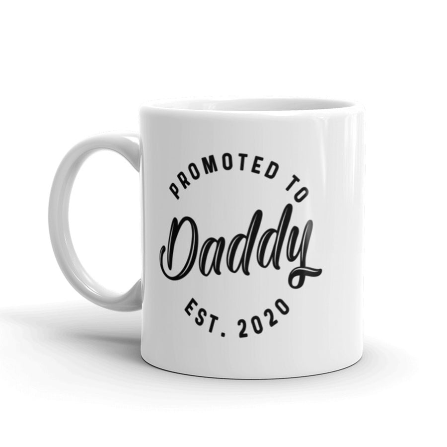 Funny White Promoted To Daddy 2020 Coffee Mug Nerdy Tee