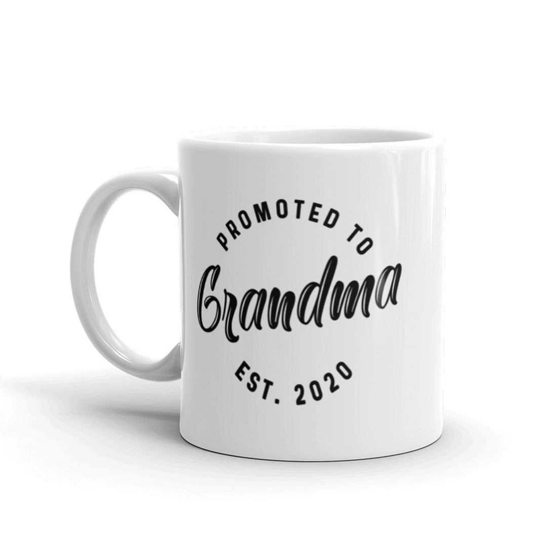 Funny White Promoted To Grandma 2020 Coffee Mug Nerdy Tee