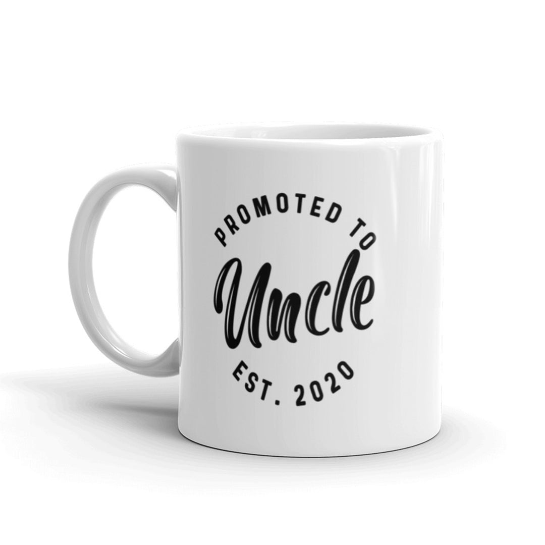 Funny White Promoted to Uncle 2021-2024 Coffee Mug Nerdy Tee