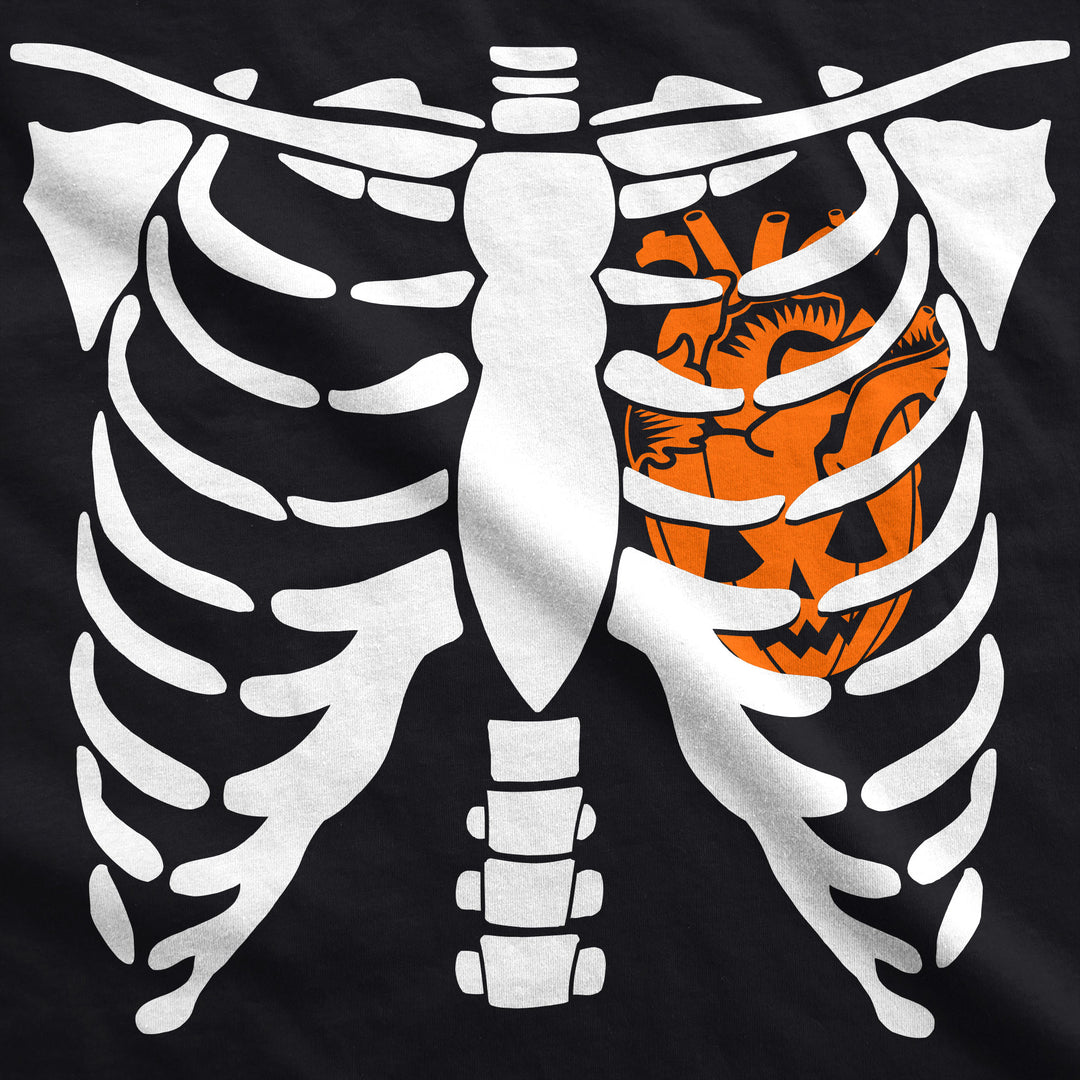 Pumpkin Heart Rib Cage Men's T Shirt