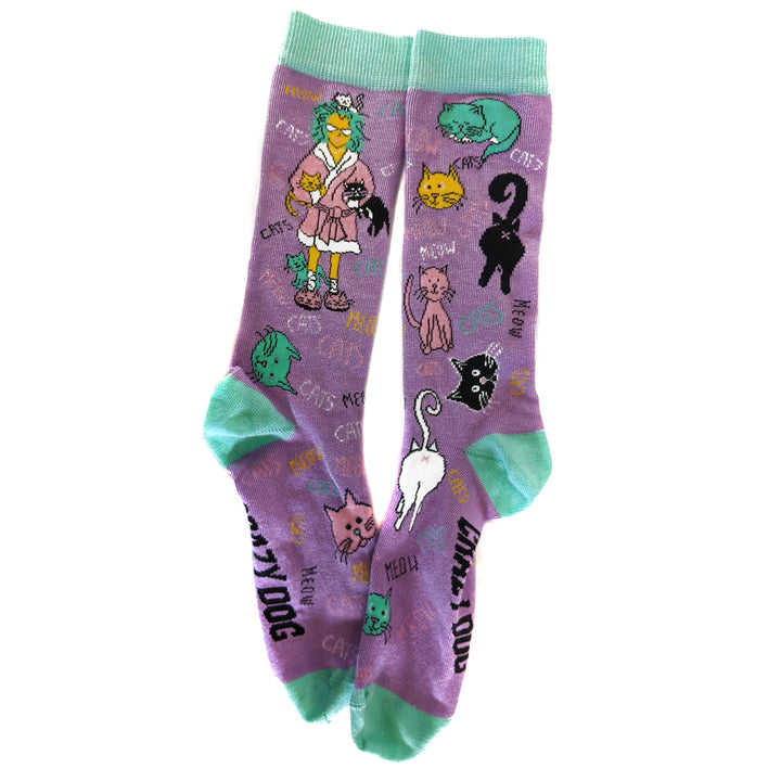 Womens Crazy Cat Lady Socks