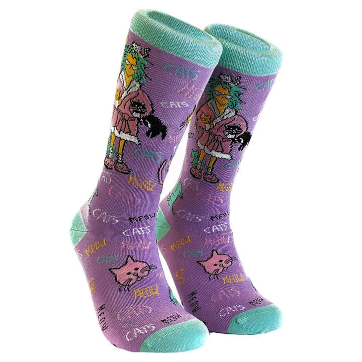 Womens Crazy Cat Lady Socks