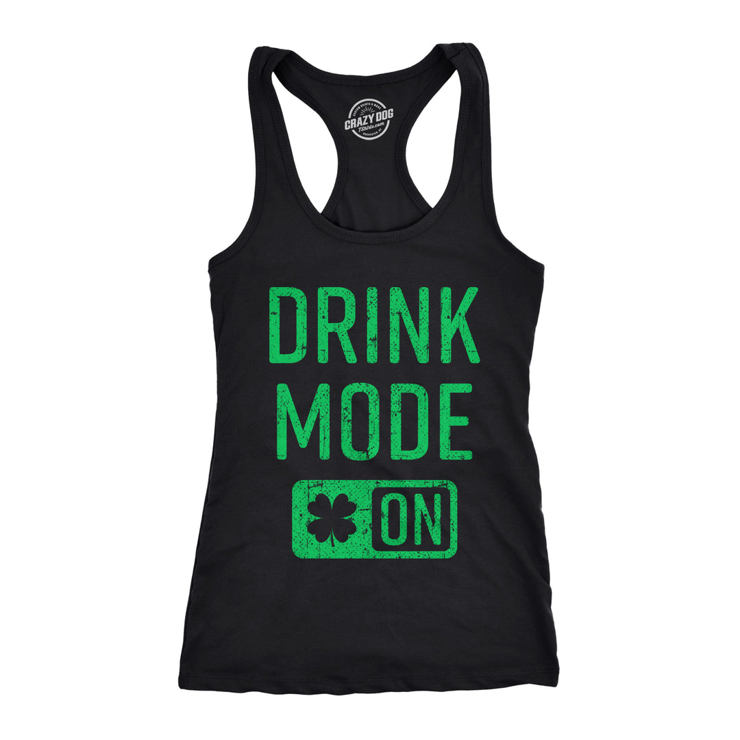 Funny Black Womens Tank Top Nerdy Saint Patrick's Day Drinking Tee