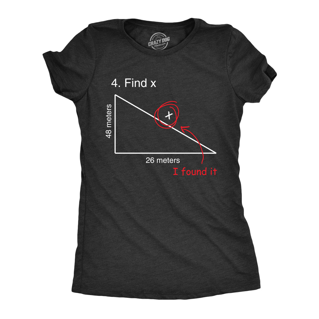 Funny Heather Black Find X Womens T Shirt Nerdy Nerdy Teacher Tee