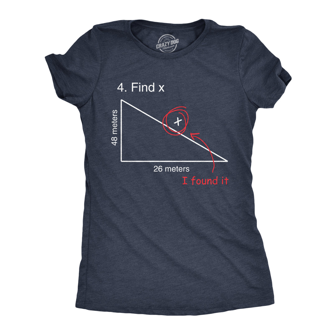 Funny Heather Navy Find X Womens T Shirt Nerdy Nerdy Teacher Tee