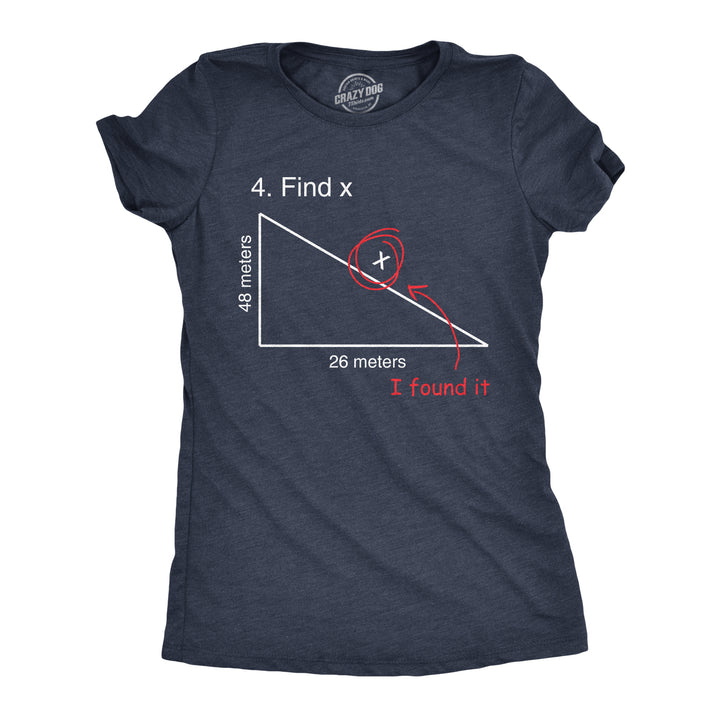 Funny Heather Navy Find X Womens T Shirt Nerdy Nerdy Tee