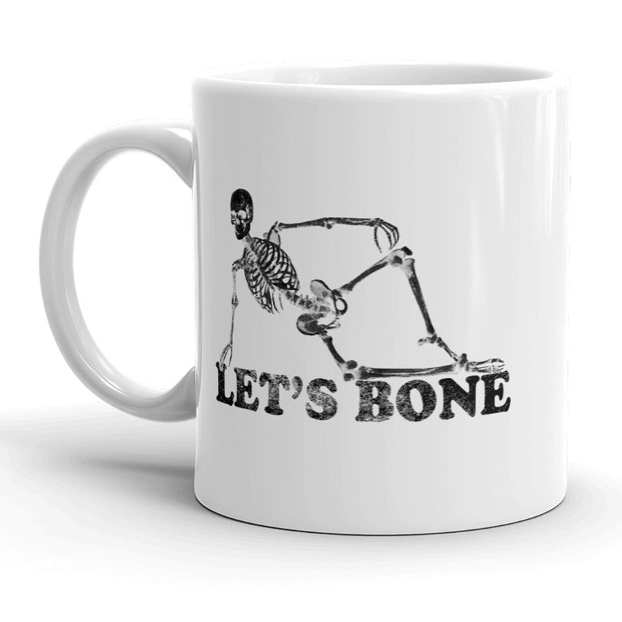 Funny White Lets Bone Coffee Mug Nerdy halloween Tee